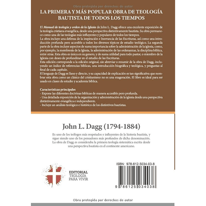 MANUAL DE TEOLOGÍA Y ORDEN DE LA IGLESIA | John L. Dagg 2