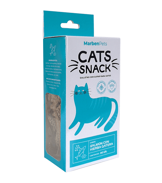 Cats Snack galletas de Salmon Hierva Gatera 