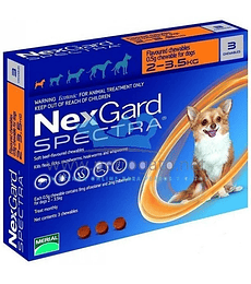 NEXGARD SPECTRA 2-3,5 KG       3 CMPRIMIDOS 