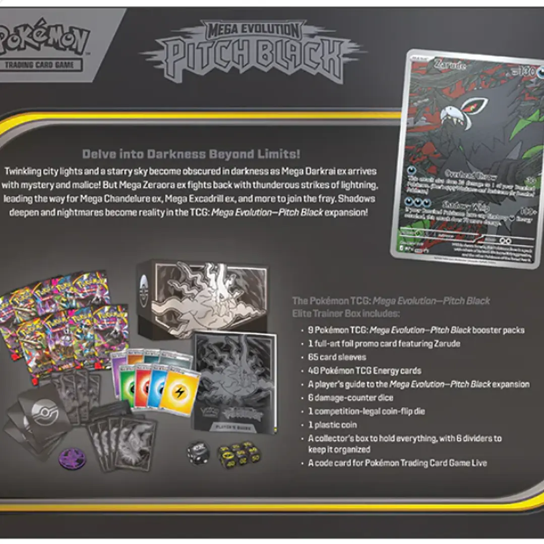 Pokemon TCG | Mega Evolution | Pitch Black Elite trainer Box 3