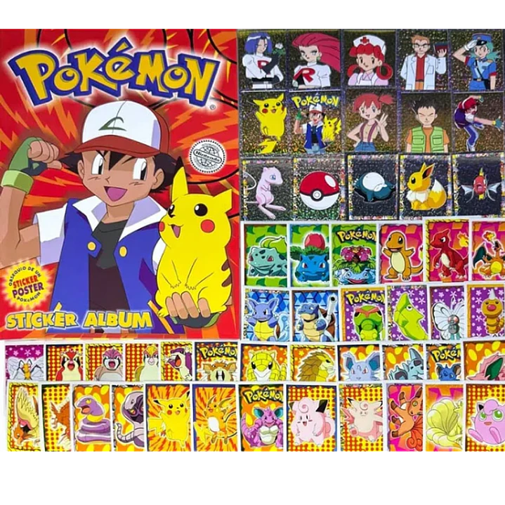 Album Completo a Pegar Pokemon Serie 1 Kanto 1