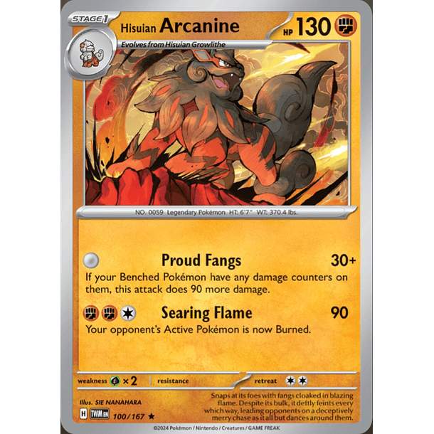 Arcanine de Hisuian (HOLO) [100/167]