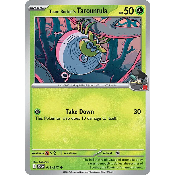 Team Rocket's Tarountula [018/217]