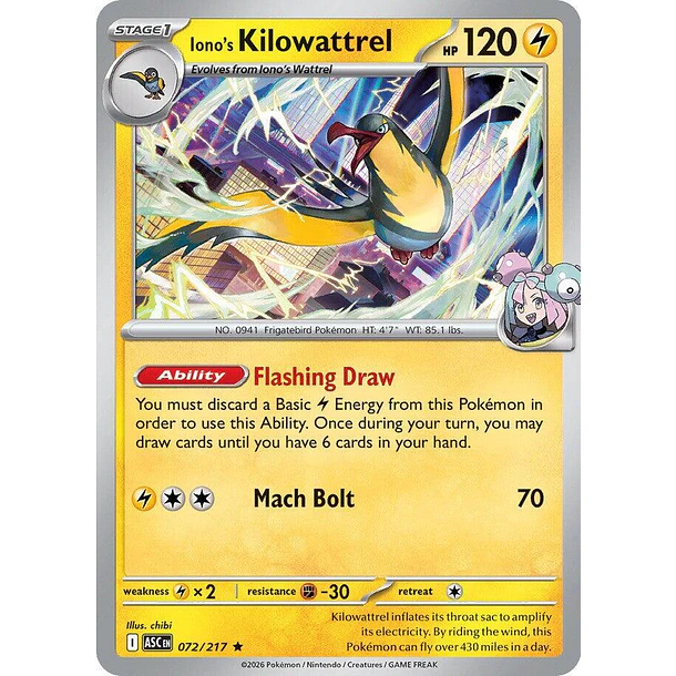 Iono's Kilowattrel (HOLO) [072/217]