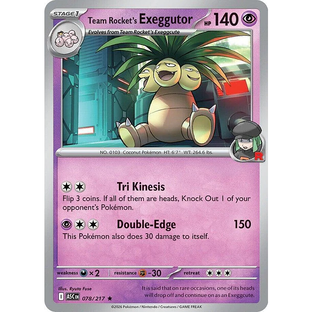 Team Rocket's Exeggutor (HOLO) [078/217]