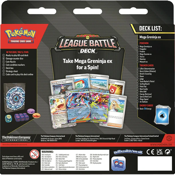 MEGA GRENINJA EX LEAGUE BATTLE DECK (2026)  2