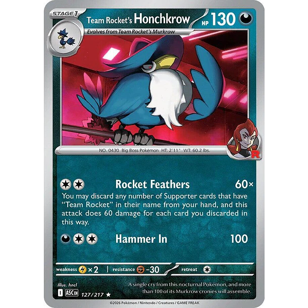 Team Rocket's Honchkrow (HOLO) [127/217]