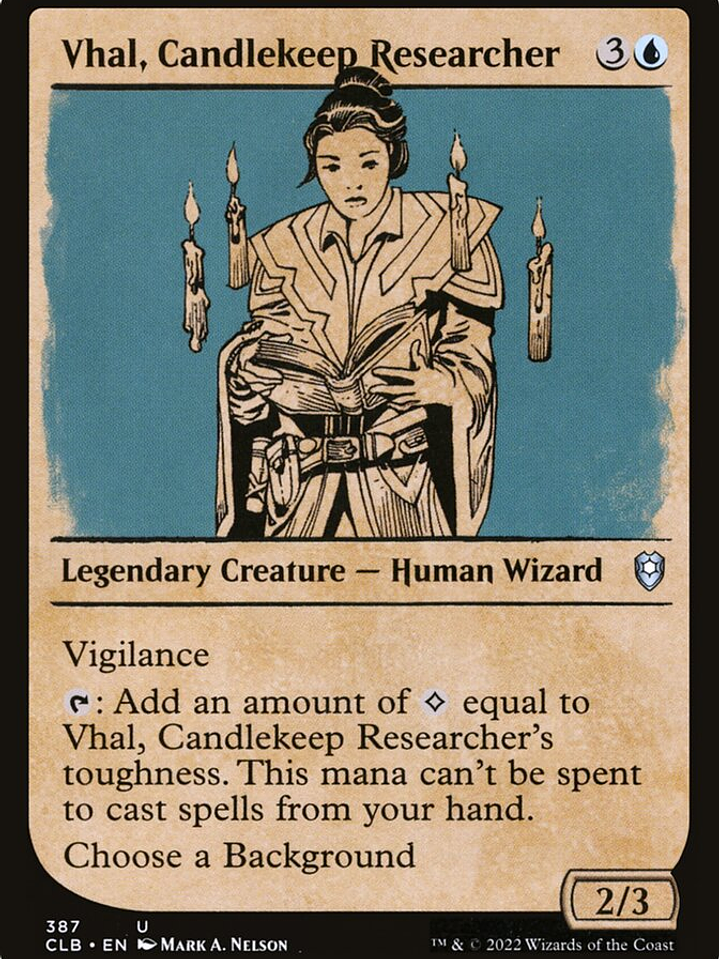 Vhal, Candlekeep Researcher (Commander Legends: Battle for Baldur's Gate) 1
