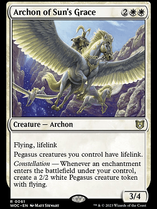 Archon of Sun's Grace (Wilds of Eldraine Commander)