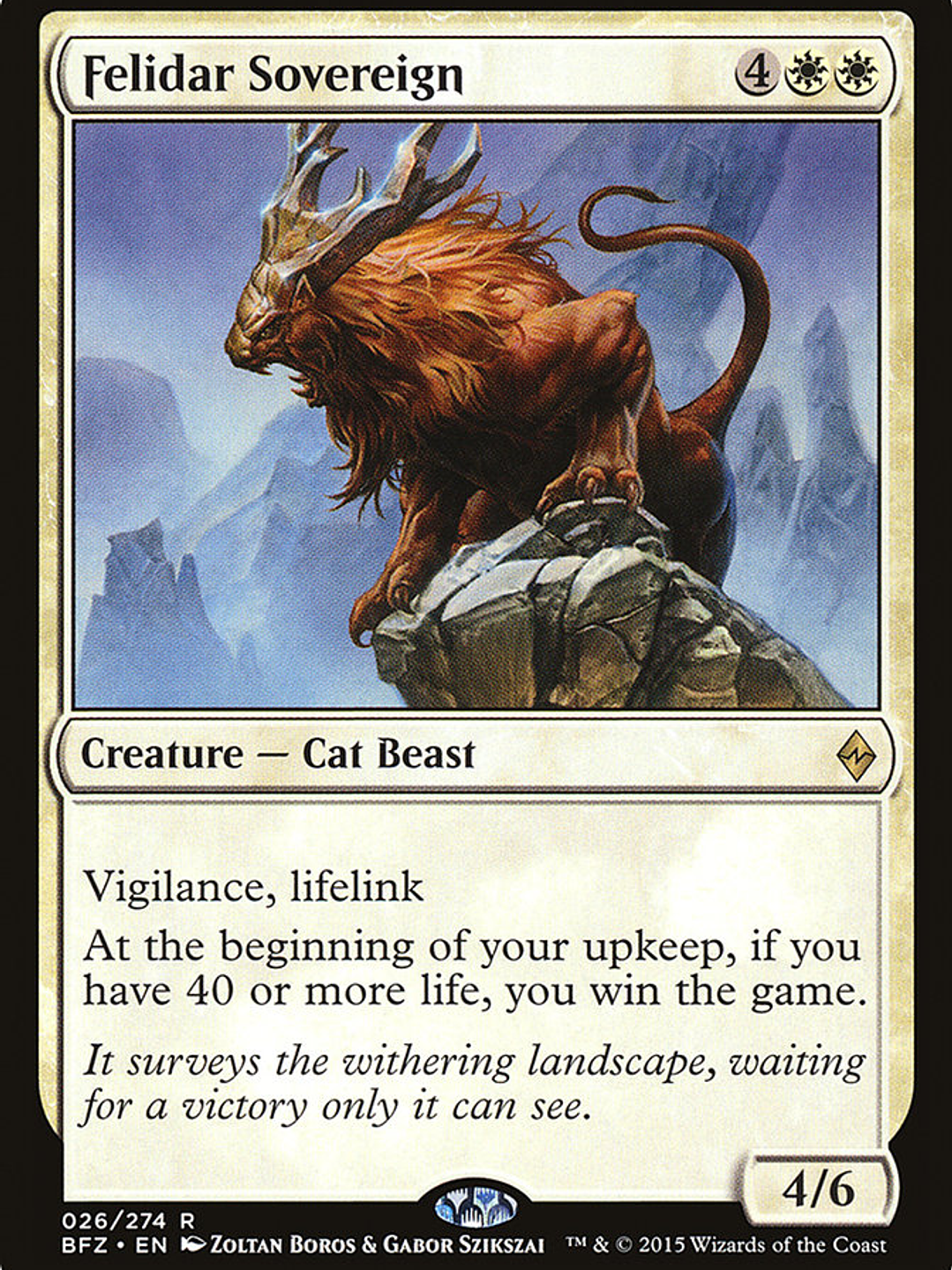 Felidar Sovereign (Battle for Zendikar) 1