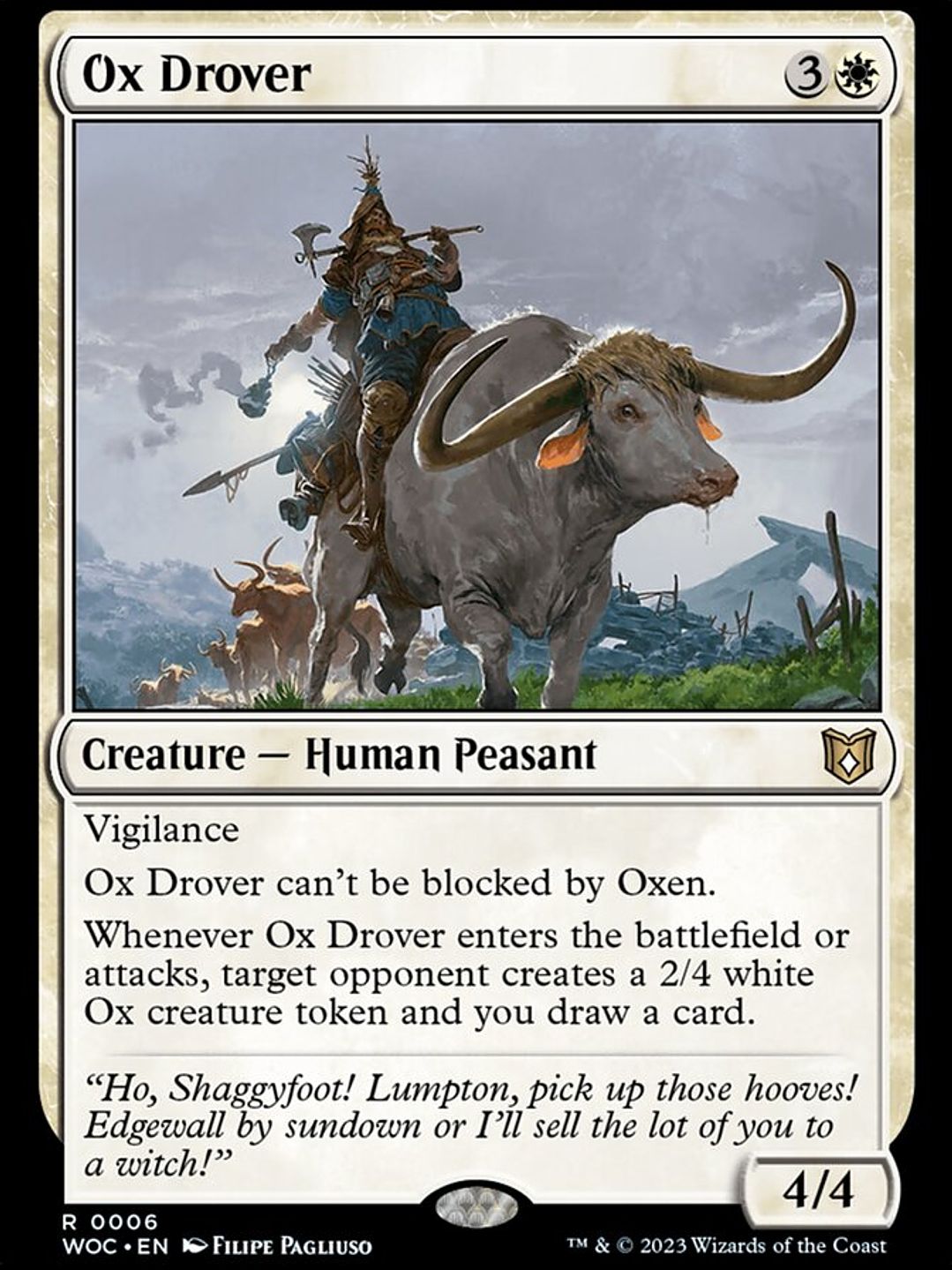 Ox Drover (Wilds of Eldraine Commander) 1