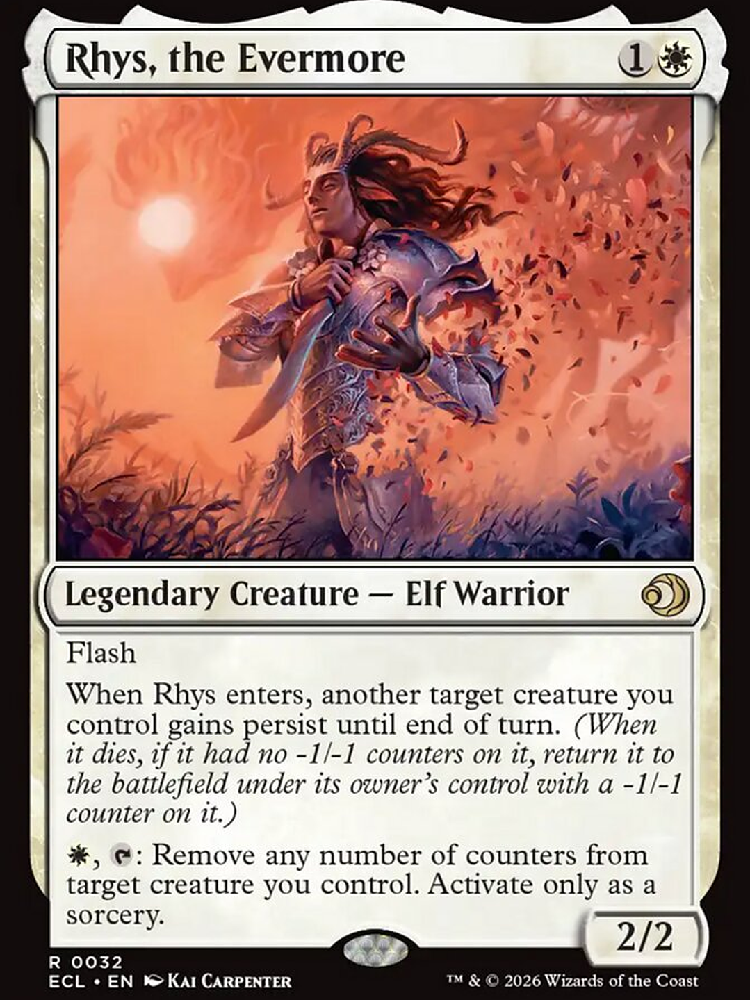 Rhys, the Evermore (Lorwyn Eclipsed) 1