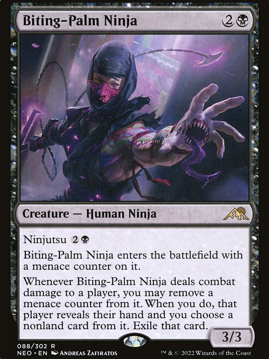Biting-Palm Ninja (Kamigawa: Neon Dynasty) 1