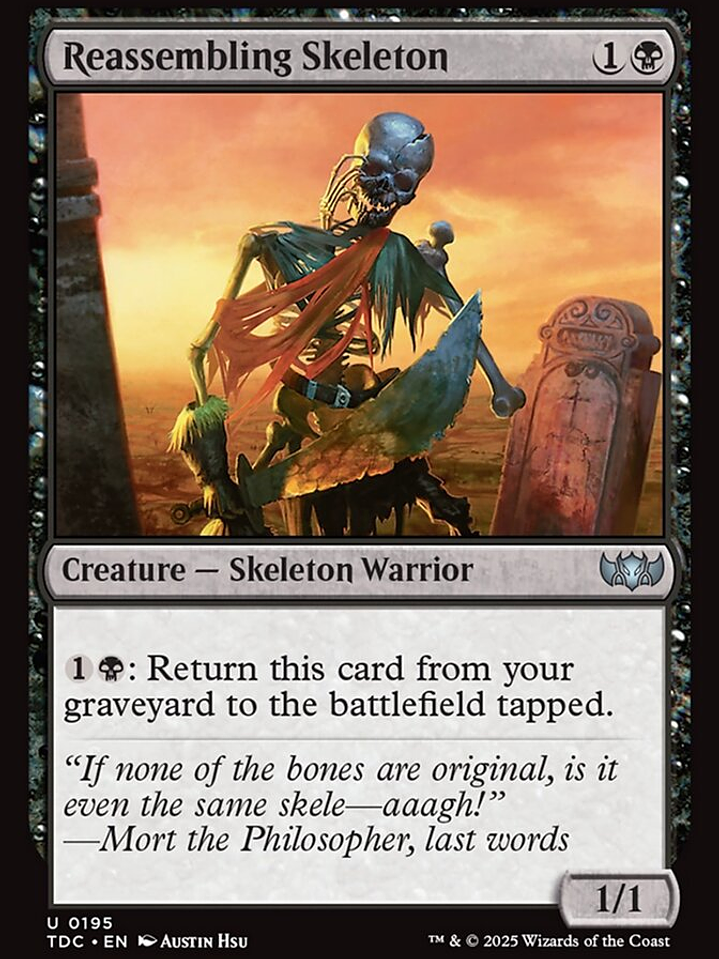 Reassembling Skeleton (Tarkir: Dragonstorm Commander) 1