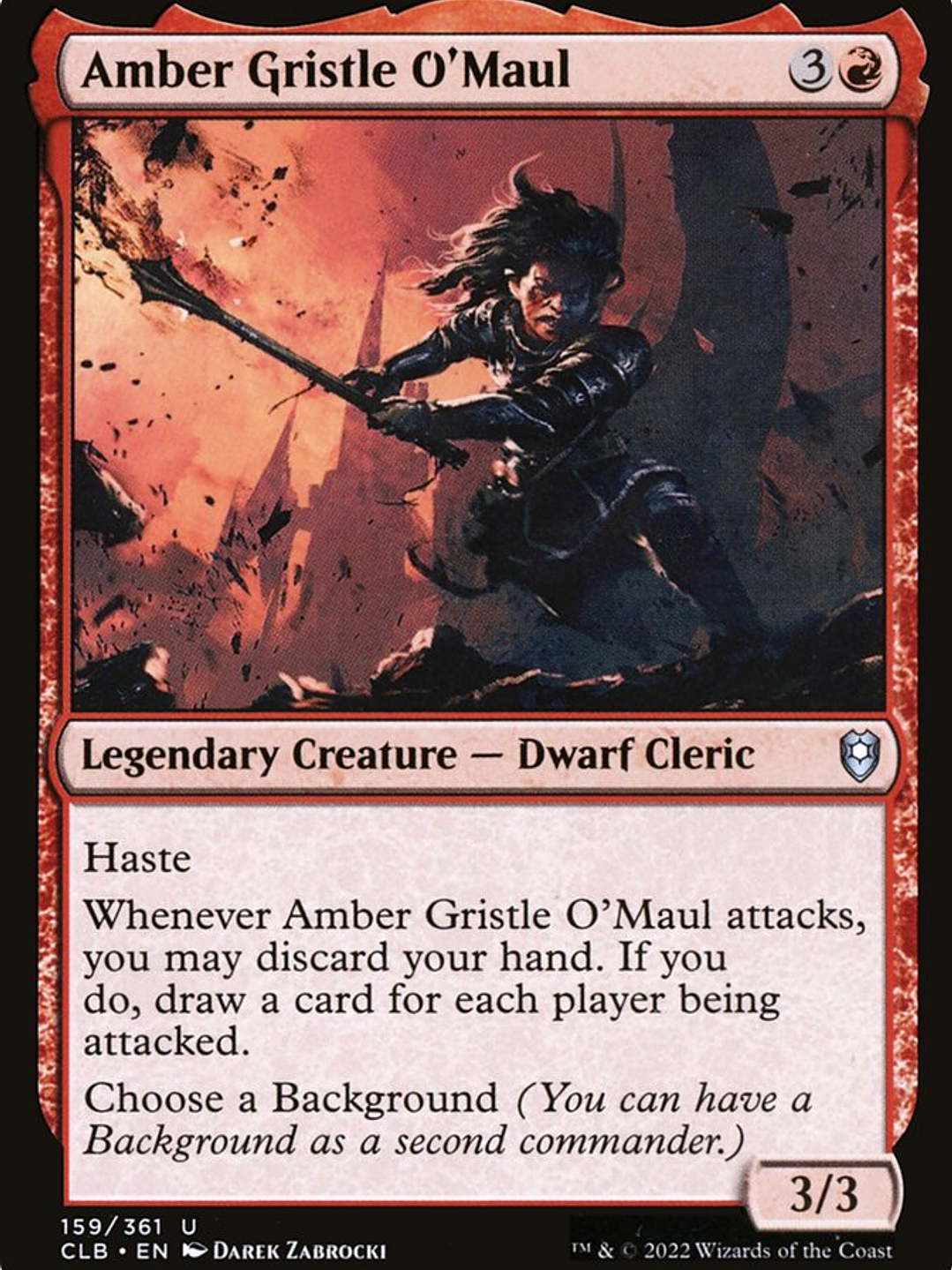 Amber Gristle O'Maul (Commander Legends: Battle for Baldur's Gate) 1