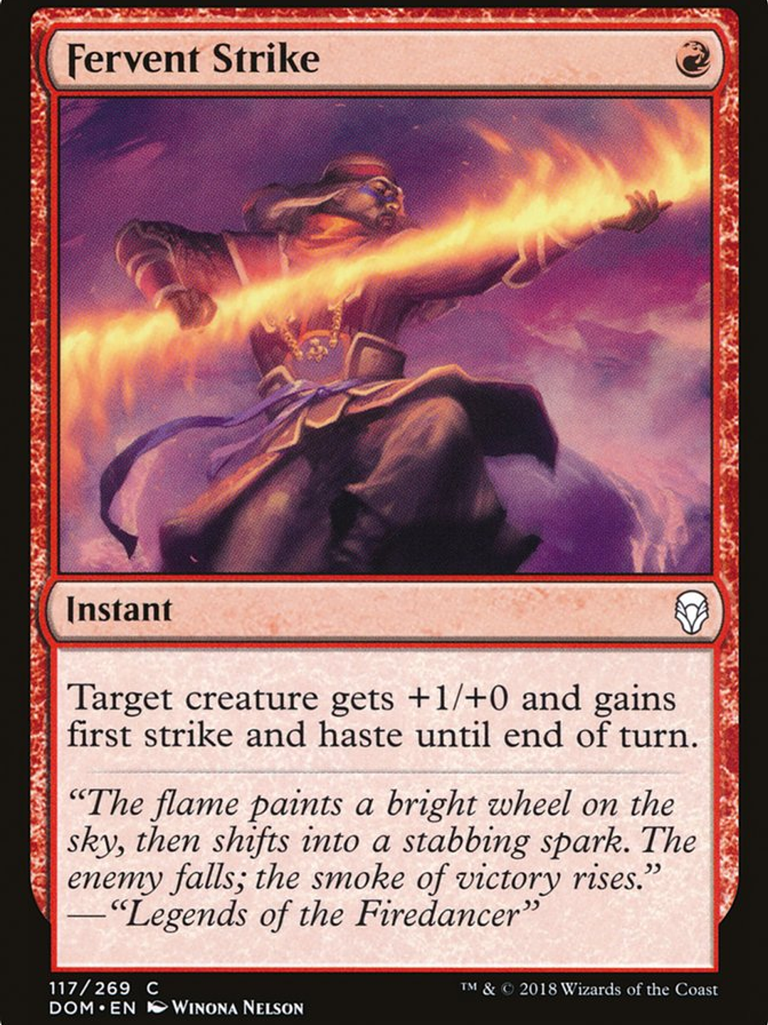 Fervent Strike (Dominaria) 1