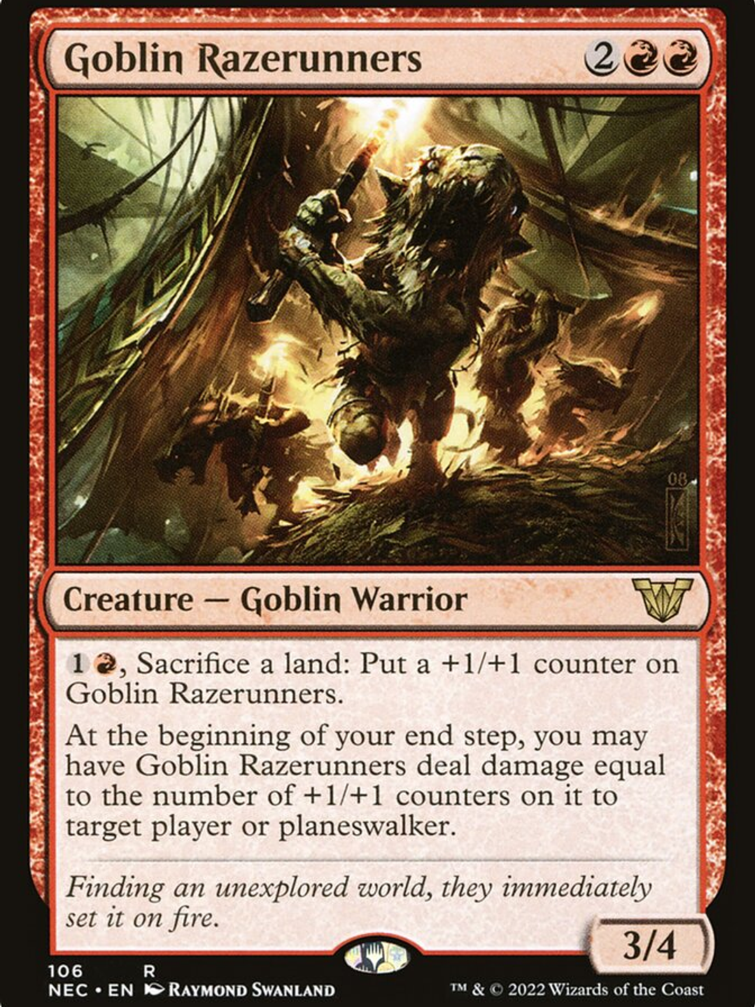 Goblin Razerunners (Neon Dynasty Commander) 1