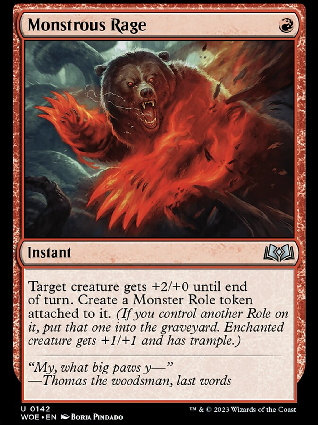 Monstrous Rage (Wilds of Eldraine) 1