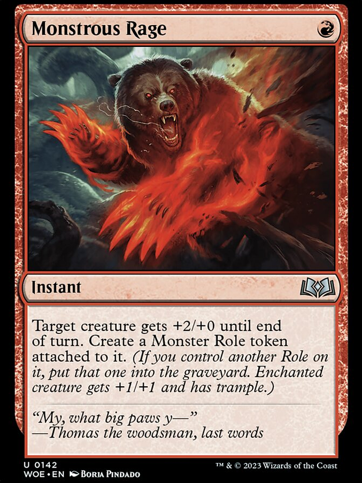 Monstrous Rage (Wilds of Eldraine) 1