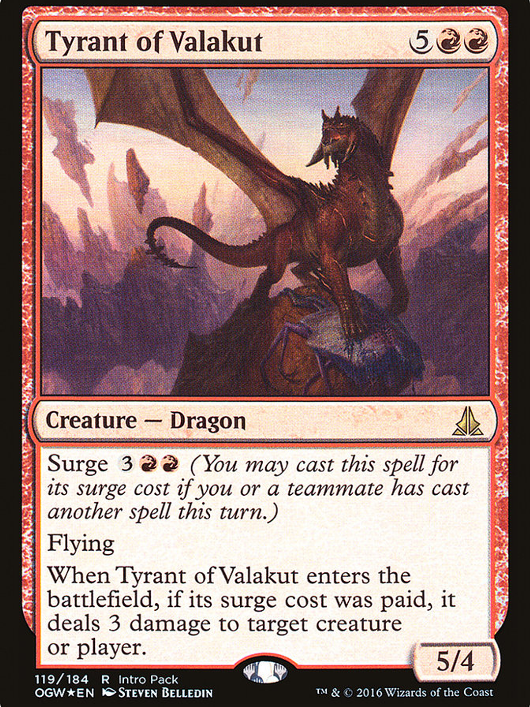 Tyrant of Valakut (Oath of the Gatewatch Promos) 1