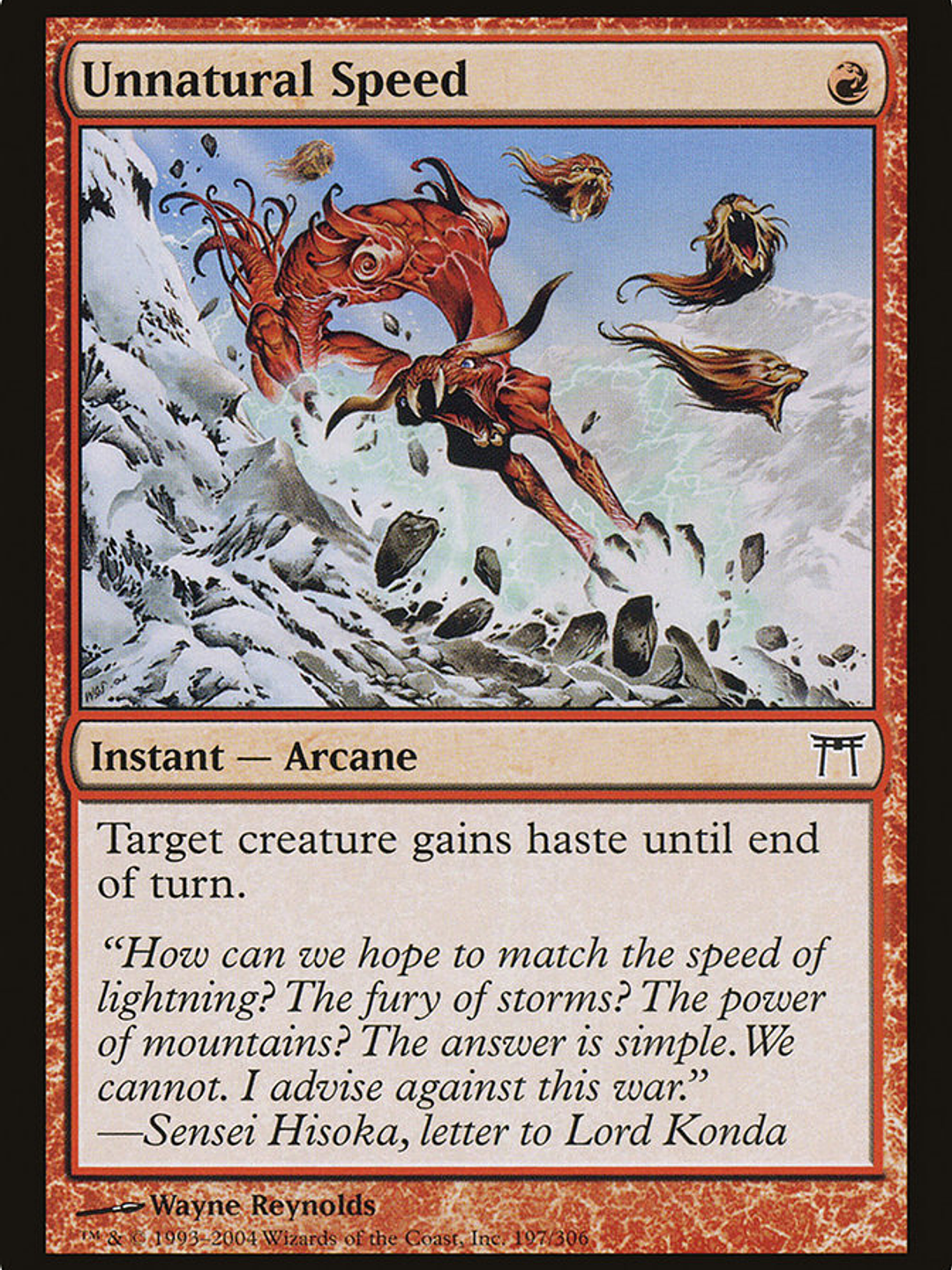 Unnatural Speed (Champions of Kamigawa) 1