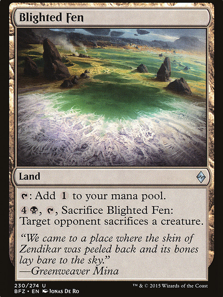 Blighted Fen (Battle for Zendikar) 1