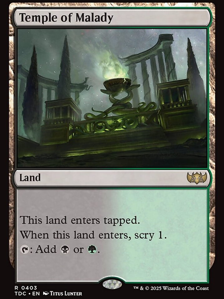 Temple of Malady (Tarkir: Dragonstorm Commander) 1