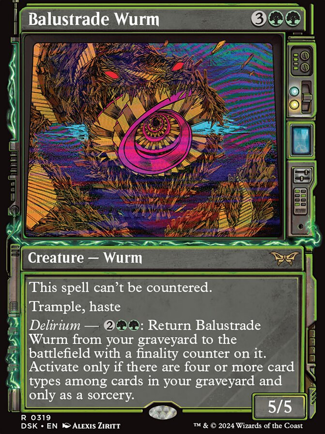 Balustrade Wurm (Duskmourn: House of Horror) 1