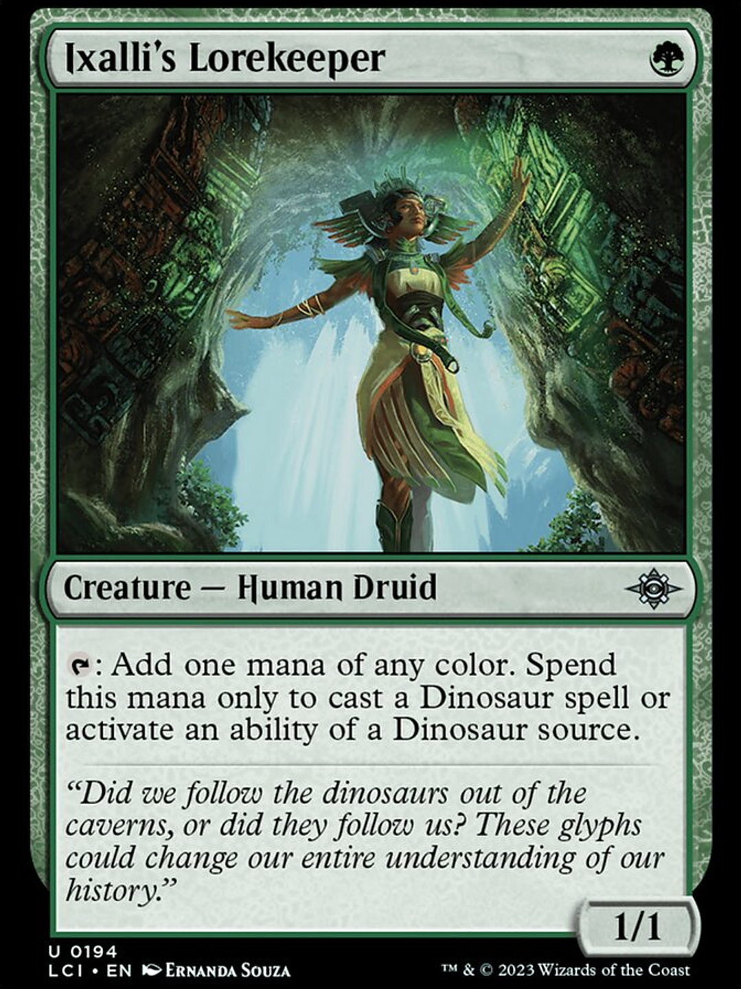 Ixalli's Lorekeeper (The Lost Caverns of Ixalan) 1
