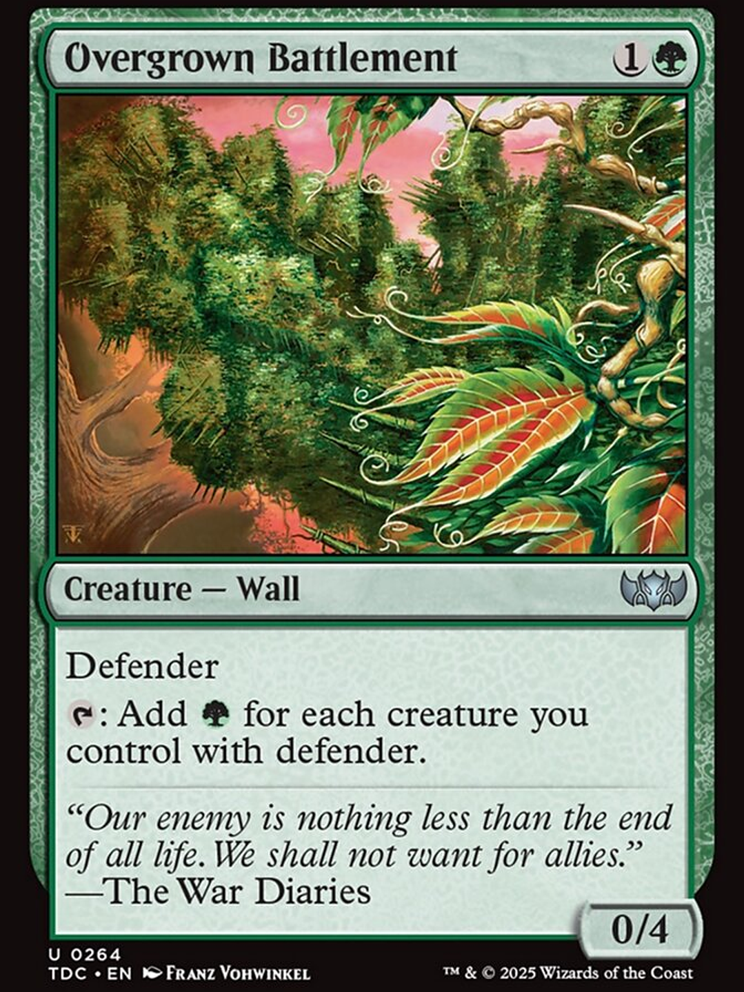 Overgrown Battlement (Tarkir: Dragonstorm Commander) 1