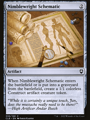 Nimblewright Schematic (Commander Legends: Battle for Baldur's Gate)