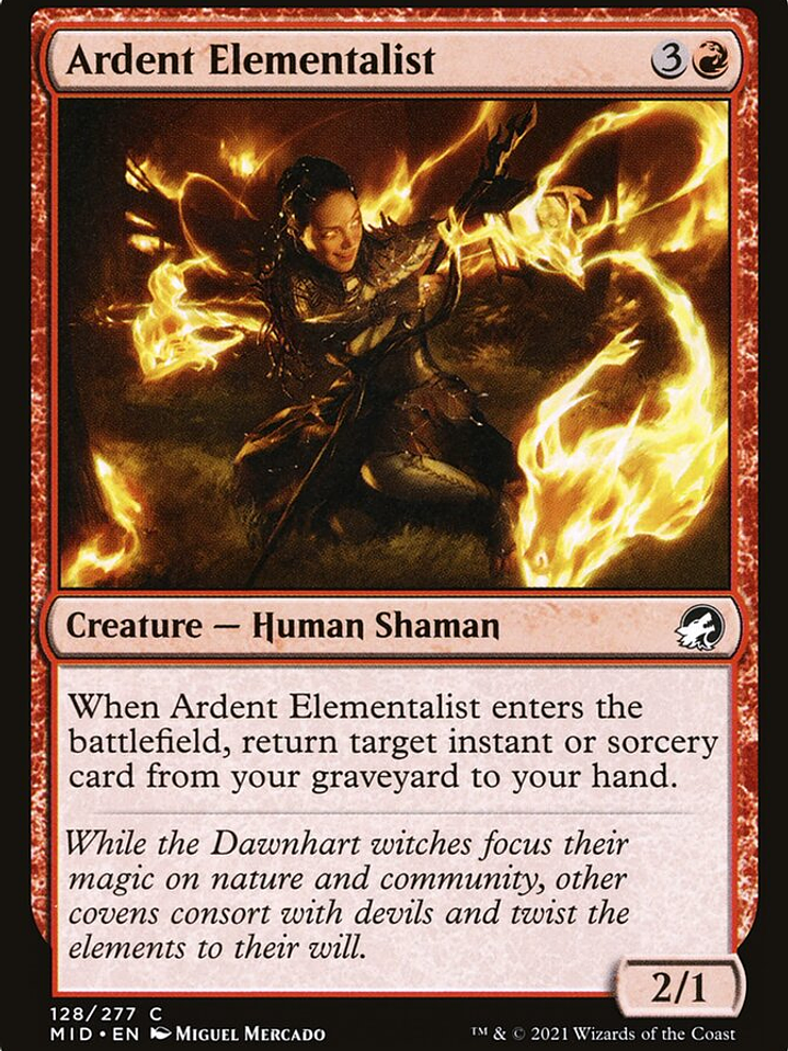 Ardent Elementalist (Innistrad: Midnight Hunt) 1