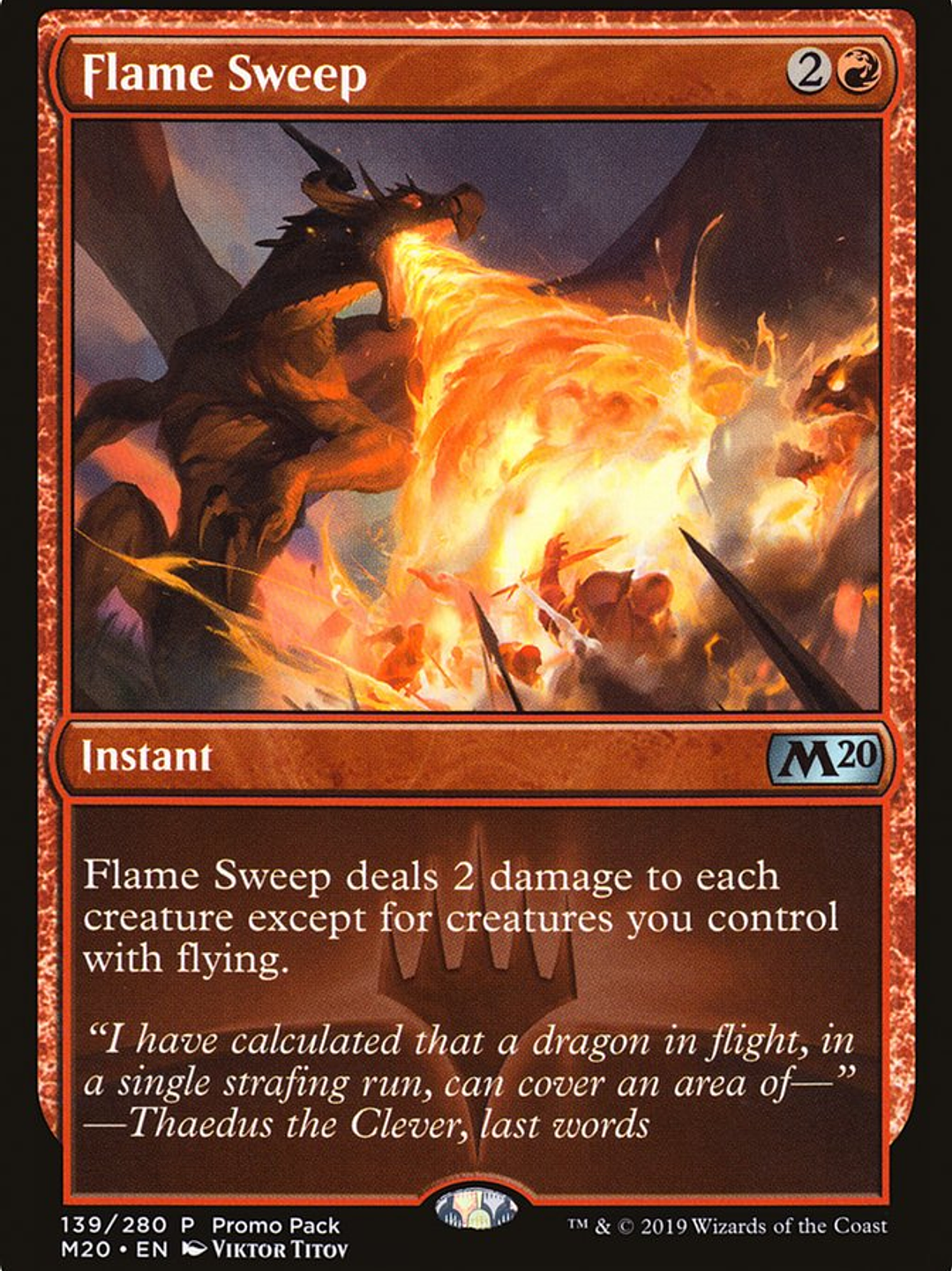 Flame Sweep (Core Set 2020 Promos) 1