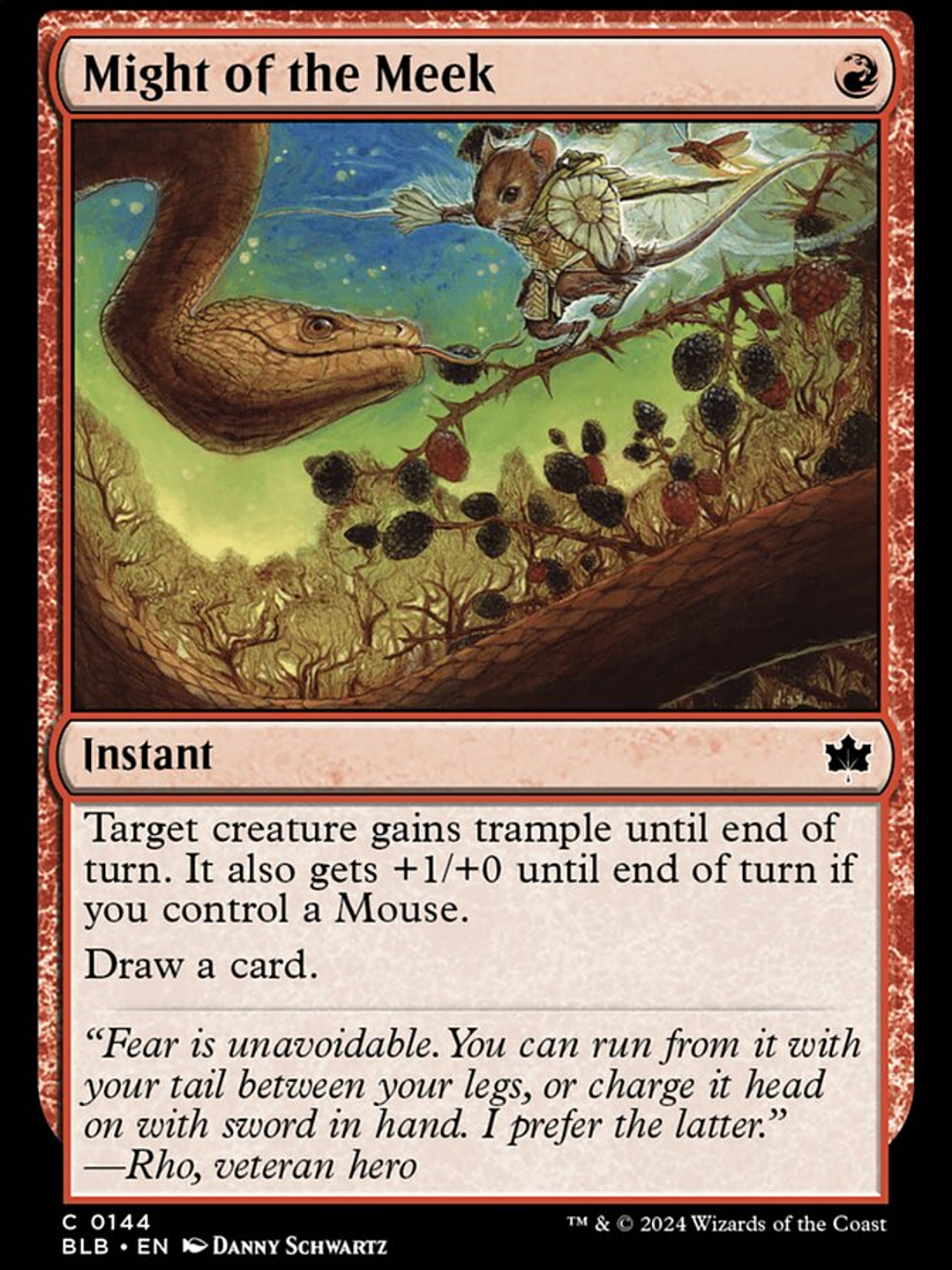 Might of the Meek (Bloomburrow) 1