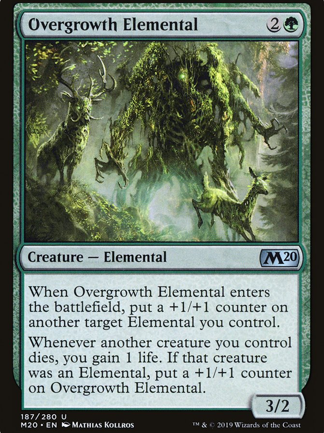 Overgrowth Elemental (Core Set 2020) 1