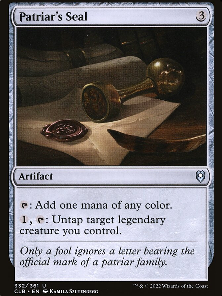 Patriar's Seal (Commander Legends: Battle for Baldur's Gate) 1