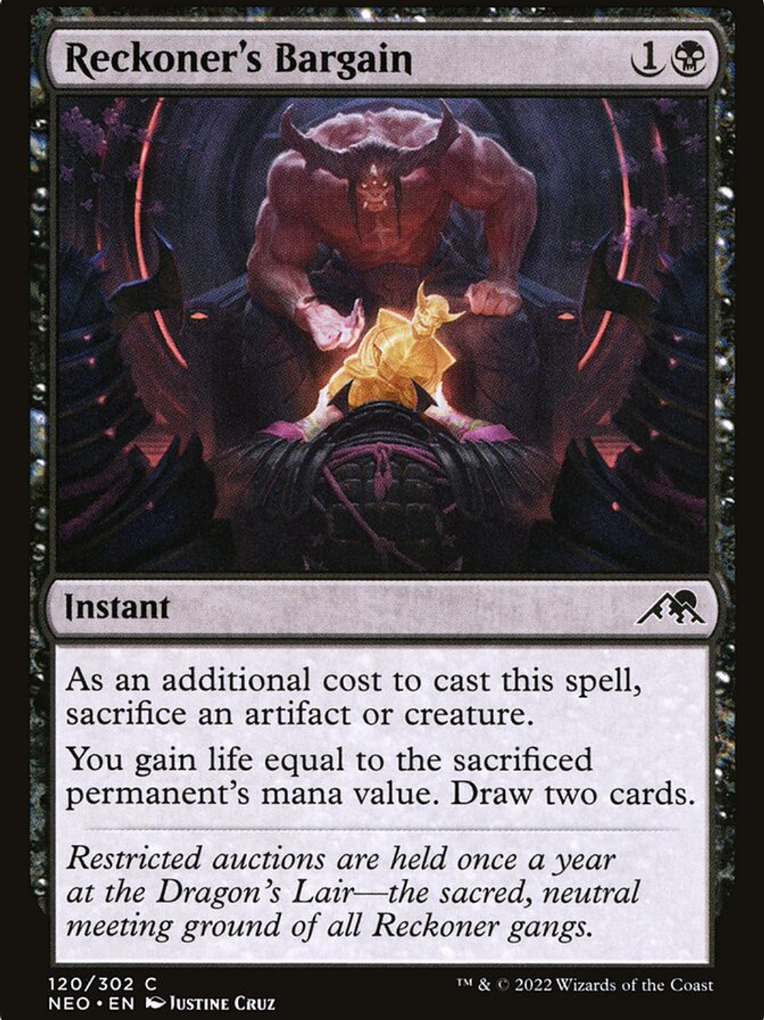 Reckoner's Bargain (Kamigawa: Neon Dynasty) 1