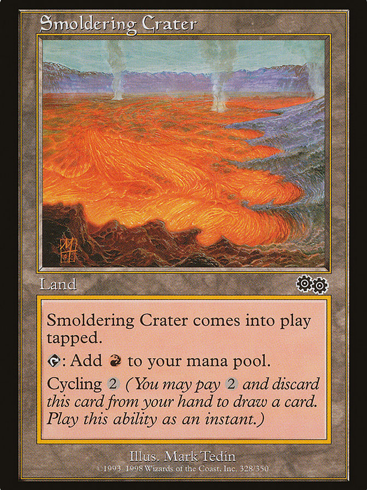 Smoldering Crater (Urza's Saga) 1