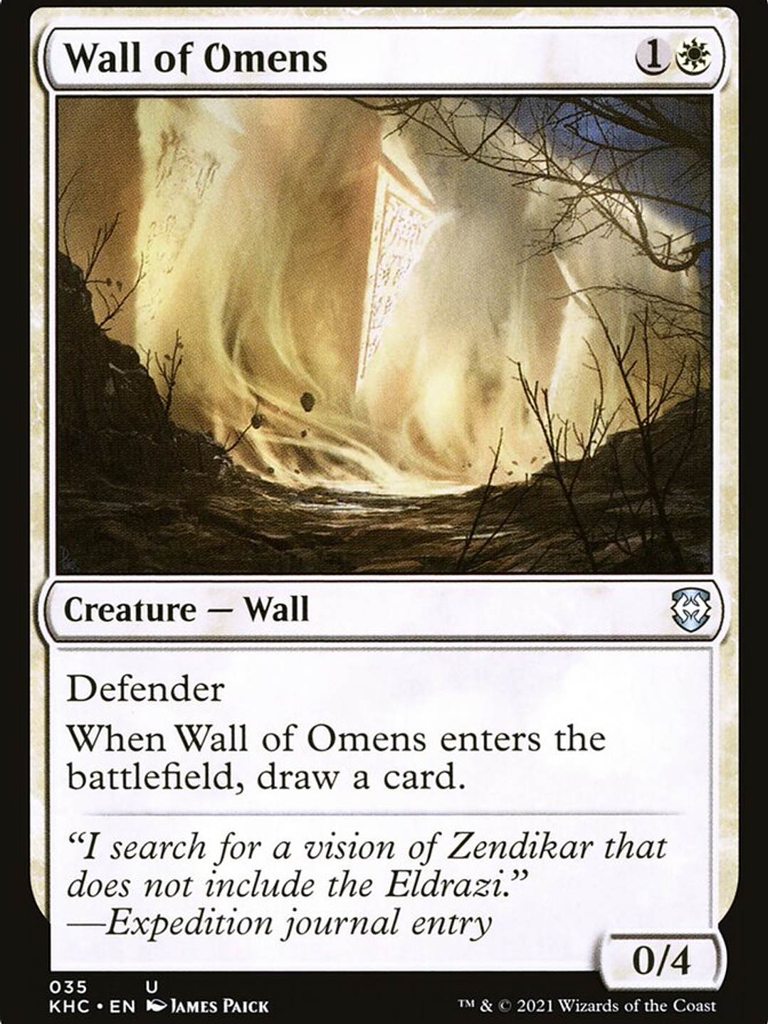 Wall of Omens (Kaldheim Commander) 1
