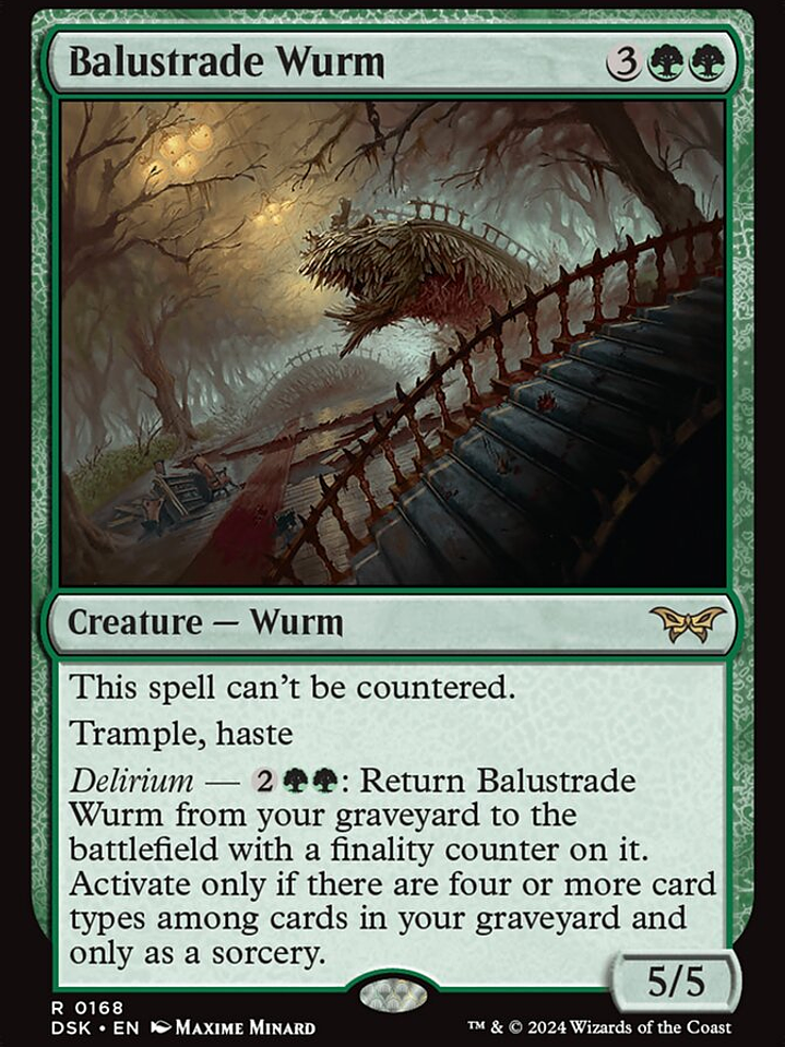Balustrade Wurm (Duskmourn: House of Horror) 1