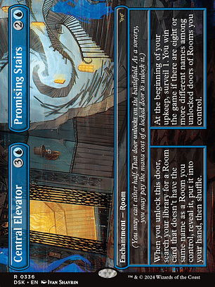 Central Elevator // Promising Stairs (Duskmourn: House of Horror)