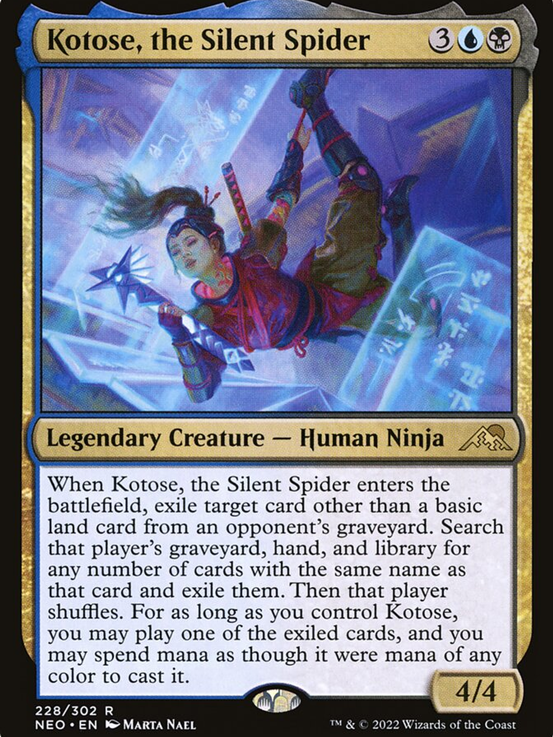 Kotose, the Silent Spider (Kamigawa: Neon Dynasty) 1