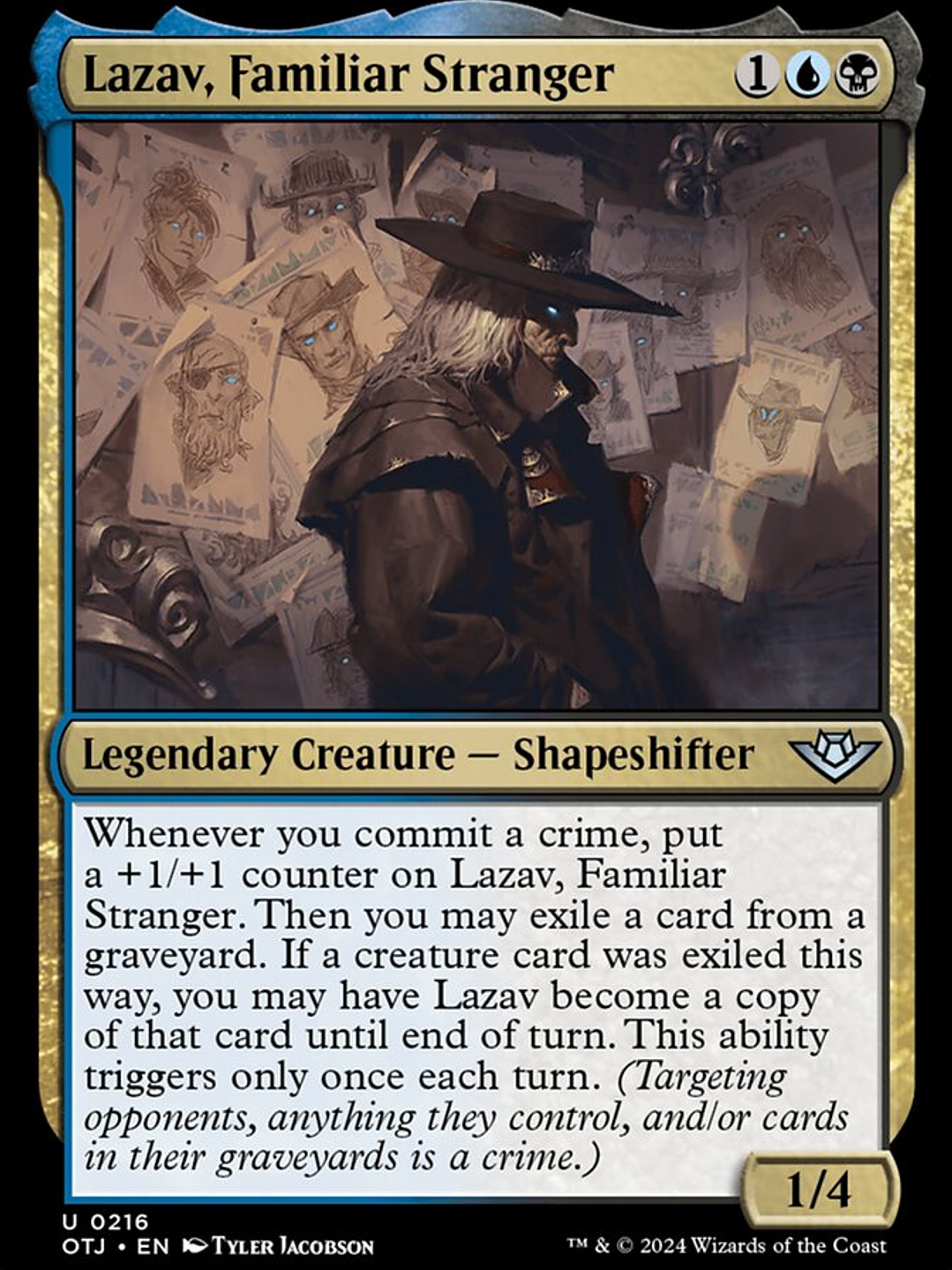 Lazav, Familiar Stranger (Outlaws of Thunder Junction) 1