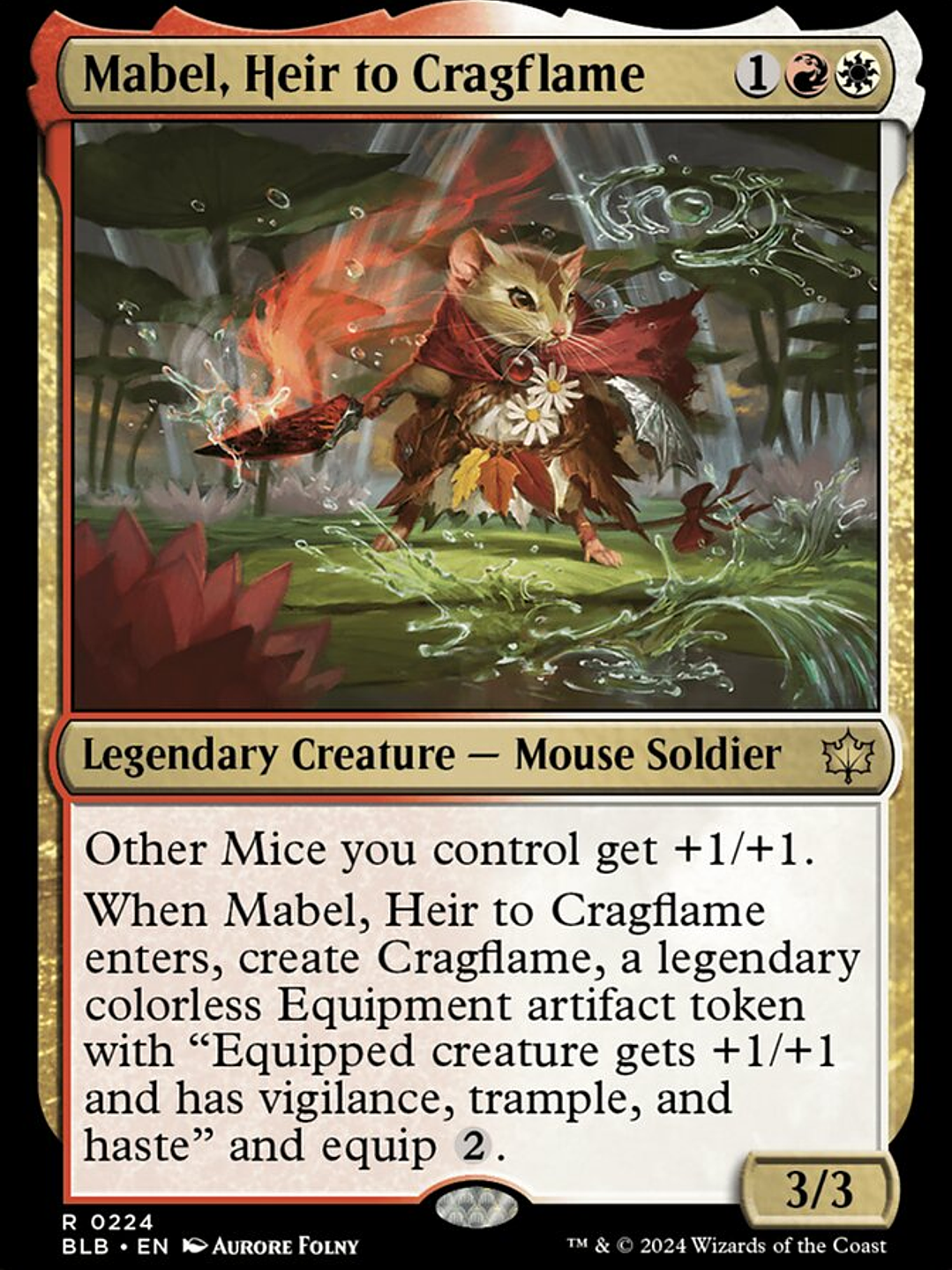 Mabel, Heir to Cragflame (Bloomburrow) 1