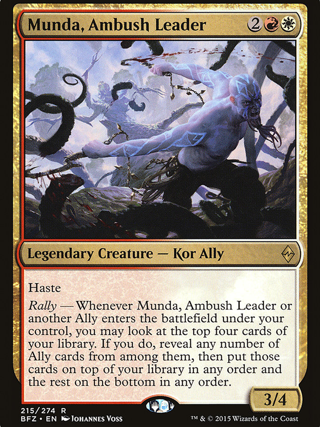 Munda, Ambush Leader (Battle for Zendikar) 1