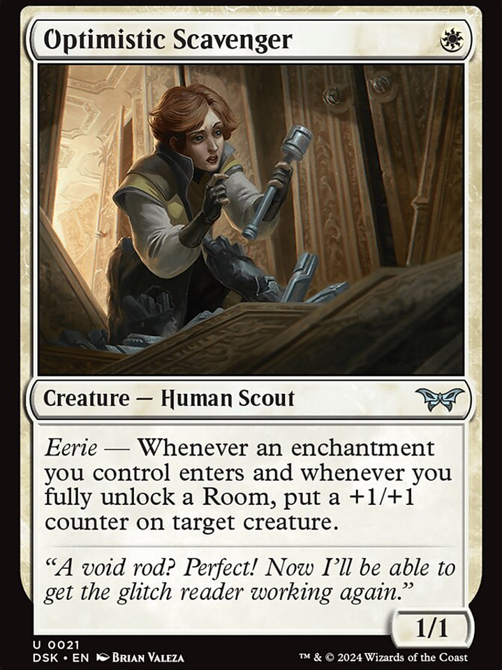 Optimistic Scavenger (Duskmourn: House of Horror) 1