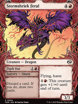 Stormshriek Feral // Flush Out (Tarkir: Dragonstorm)
