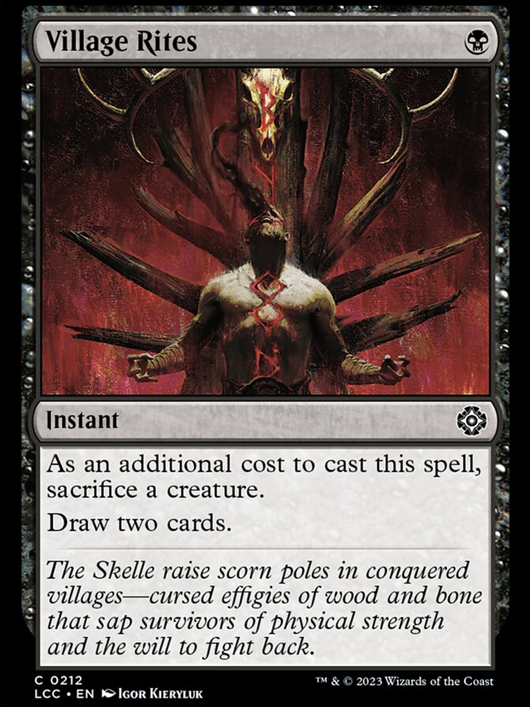 Village Rites (The Lost Caverns of Ixalan Commander) 1