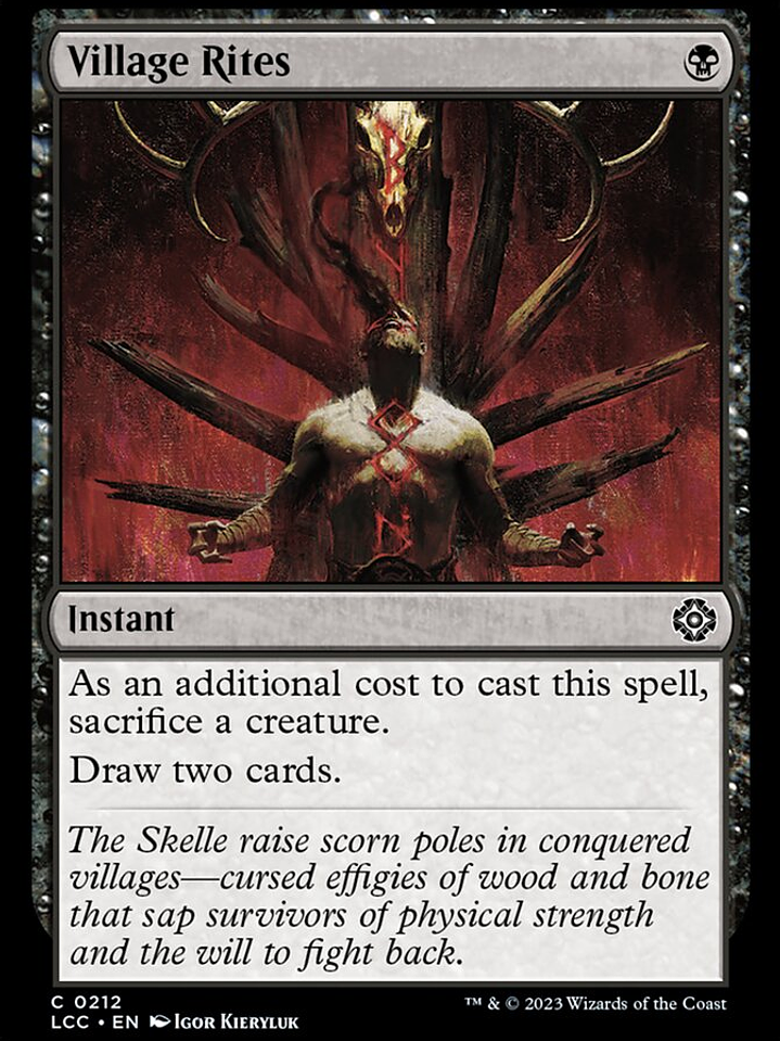 Village Rites (The Lost Caverns of Ixalan Commander) 1