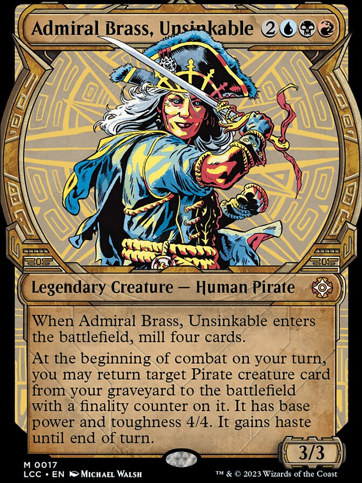 Admiral Brass, Unsinkable (The Lost Caverns of Ixalan Commander) 1